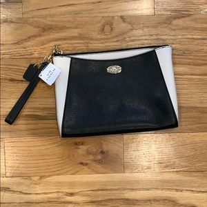 Coach Morgan 24” Exotic Trim Leather Wristlet